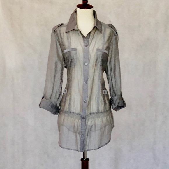 Chico's Tops - Chico’s Sheer Utility Style Shirt